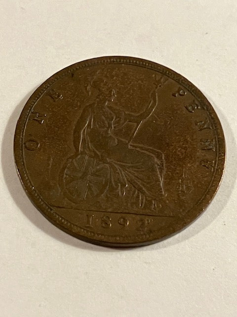 One Penny 1892 England