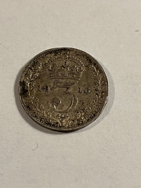 Three Pence 1916 England
