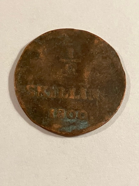 1/2 Skilling 1800 Sverige