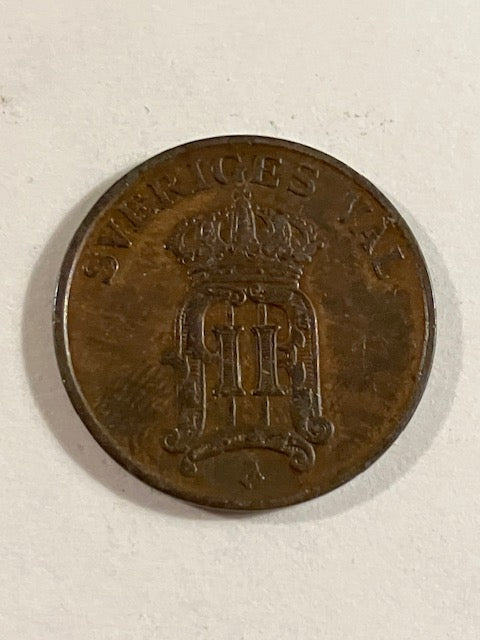 2 øre 1907 Sverige