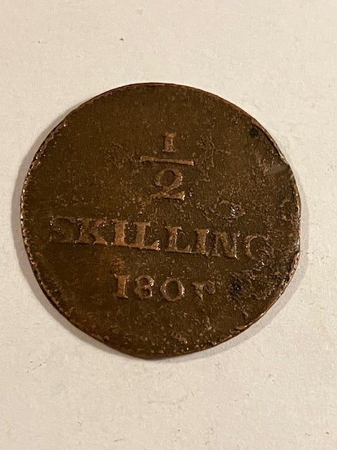 1/2 Skilling 1801 Sverige