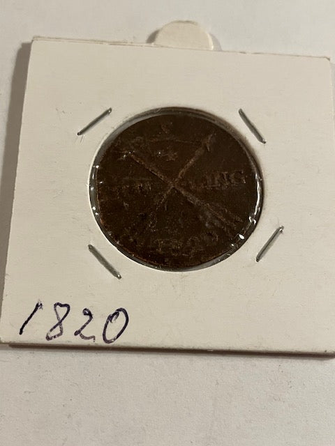 1/4 Skilling 1820 Sverige