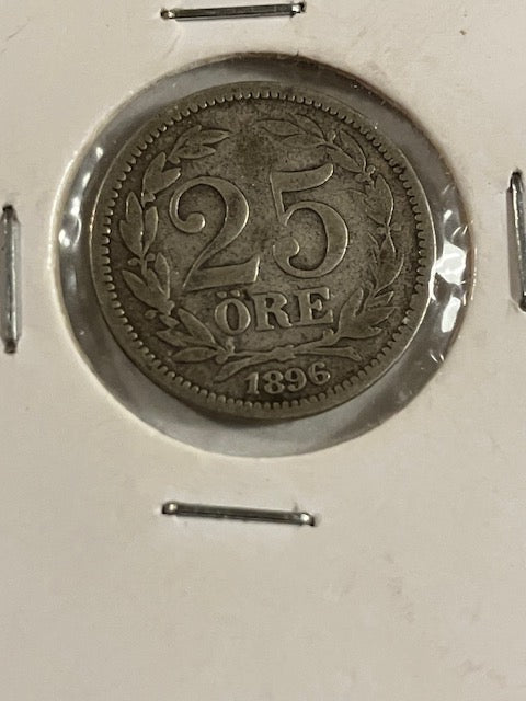 25 øre 1896 Sverige