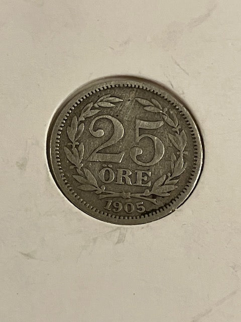 25 øre 1905 Sverige