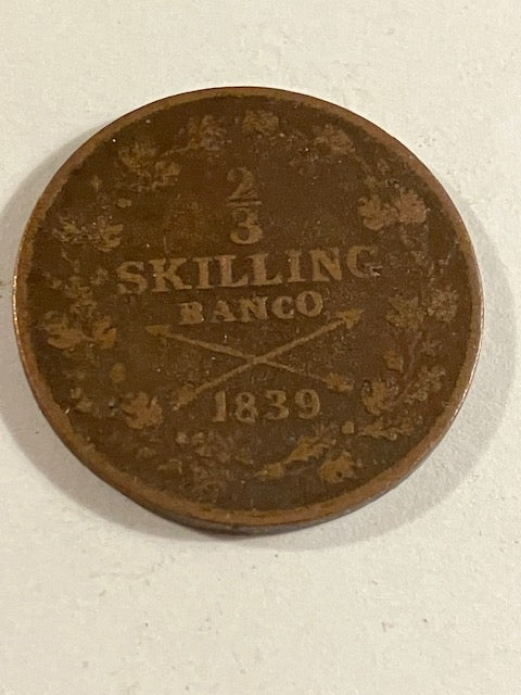 2/3 Skiling 1839 Sverige