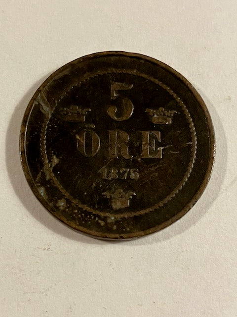 5 øre 1875 Sverige