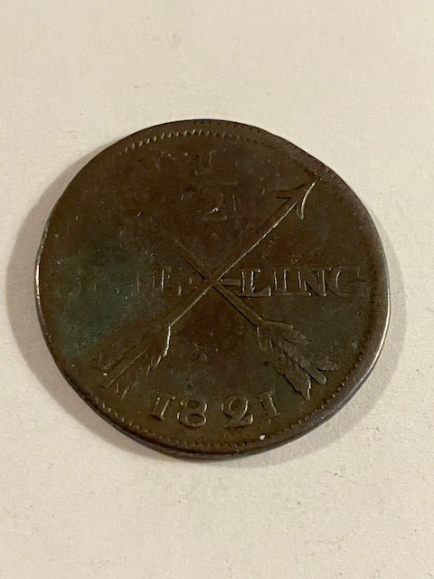1/2 Skilling 1821 Sverige