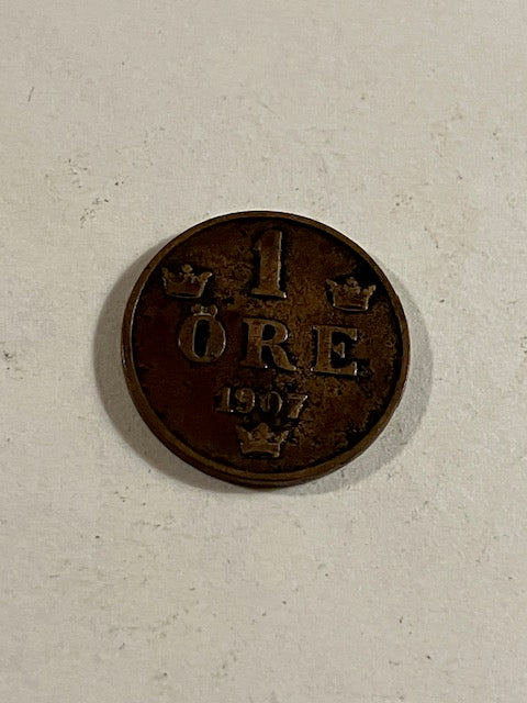 1 øre 1907 Sverige