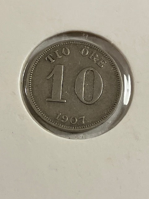 10 øre 1907 Sverige