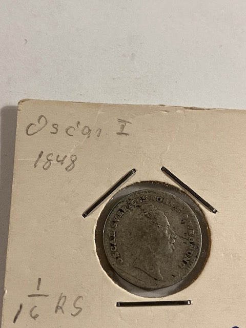 1/16 Rigsdaler 1848 Sverige