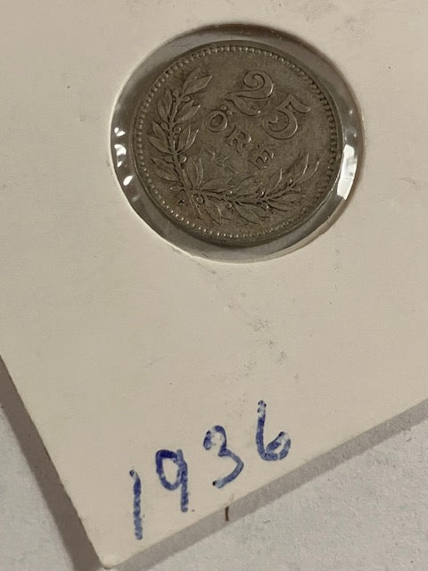 25 øre 1936 Sverige
