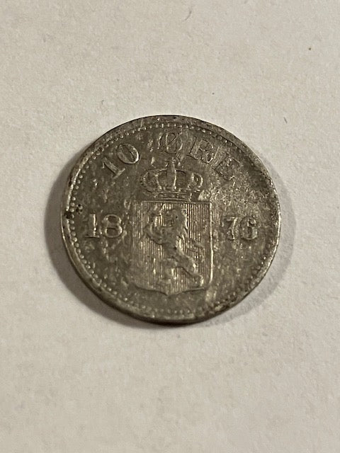 10 øre 1876 Norge