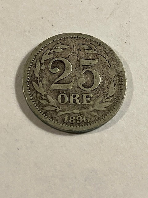 25 øre 1896 Sverige