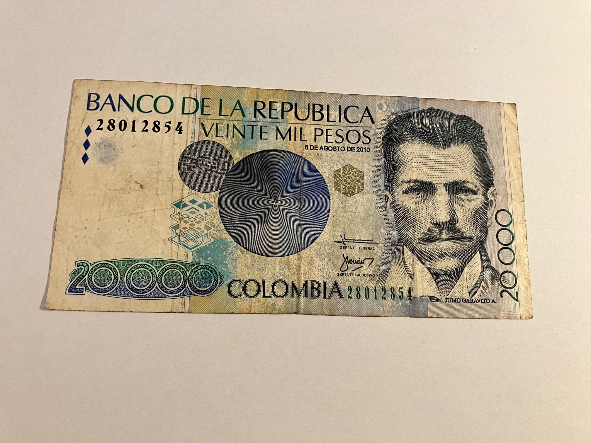 20000 Pesos Colombia 2010 - Slidt