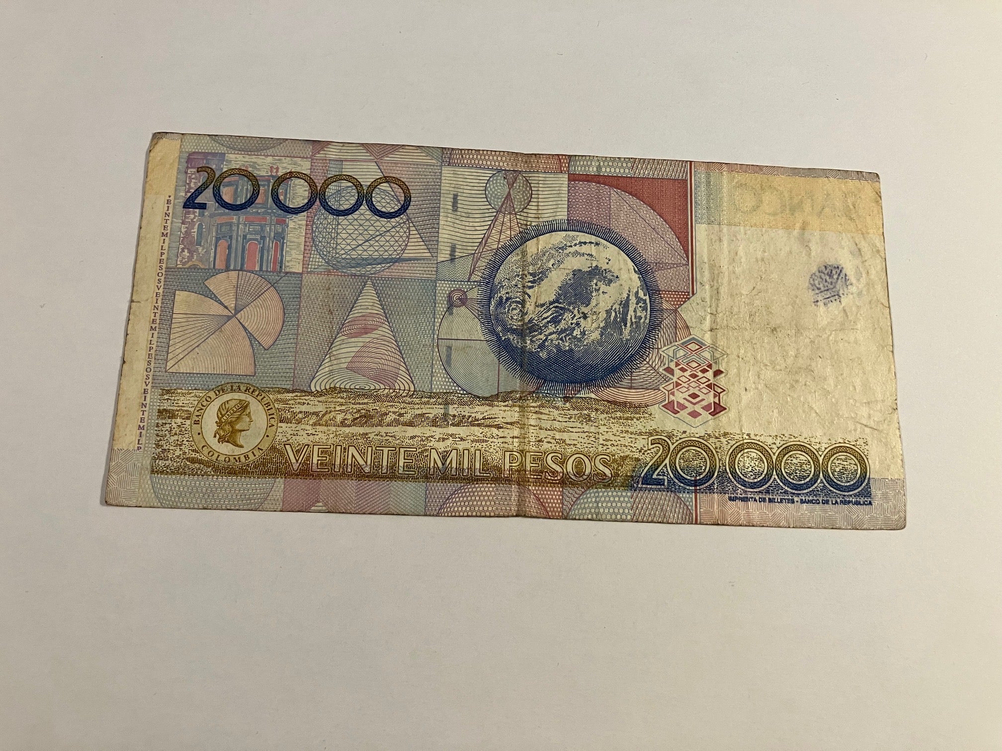 20000 Pesos Colombia 2010 - Slidt