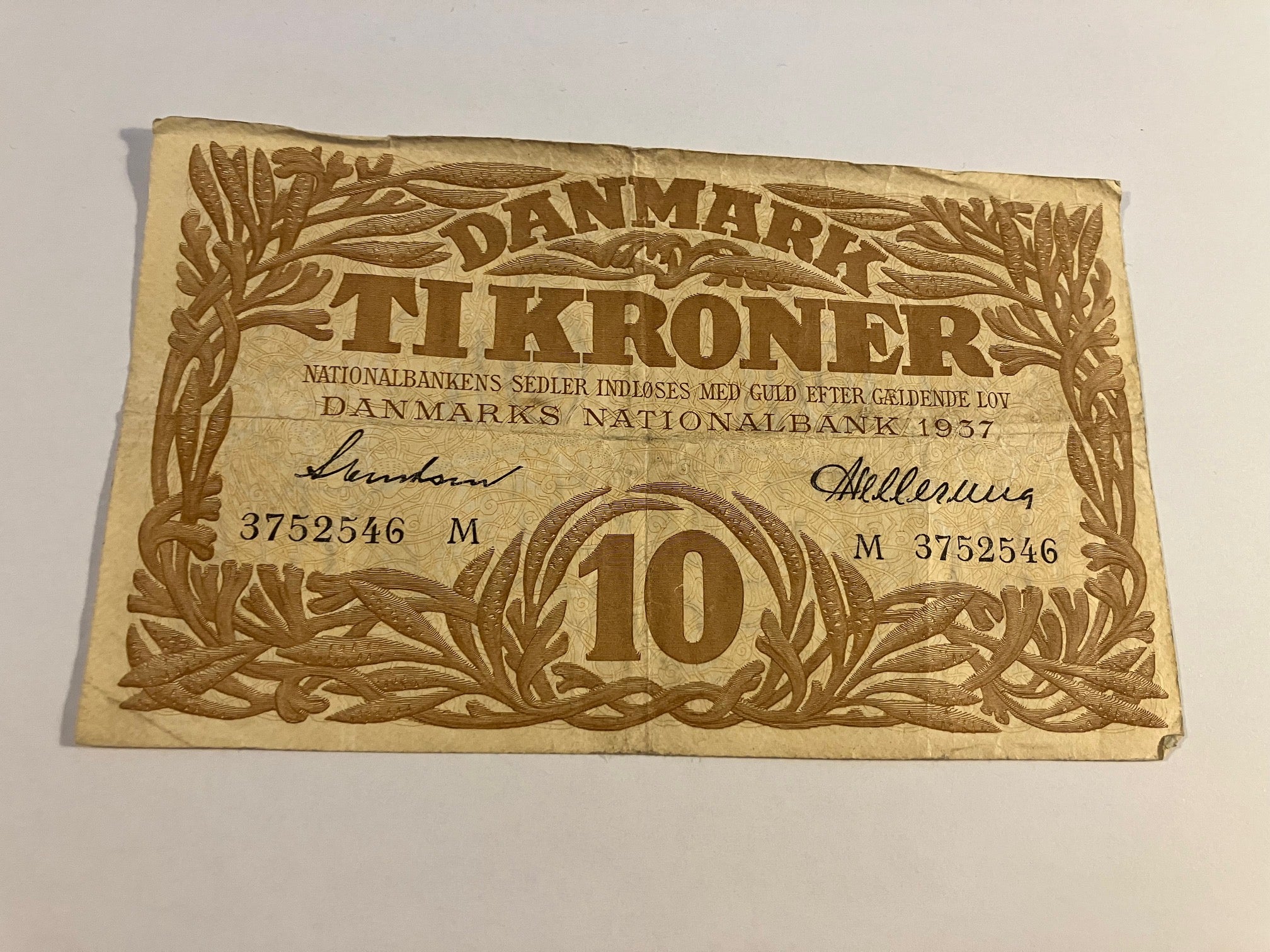 10 Kroner 1937