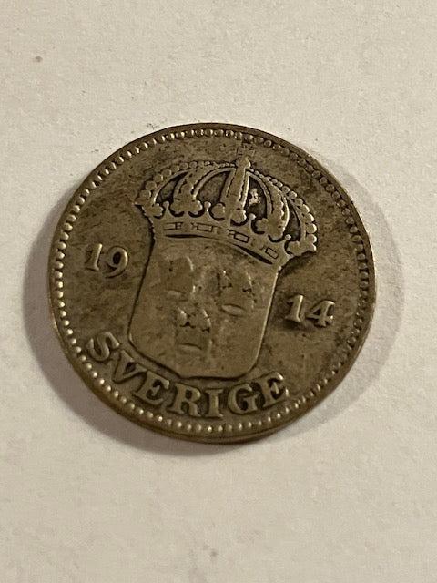 25 øre 1914 Sverige