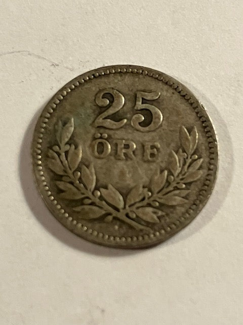 25 øre 1910 Sverige