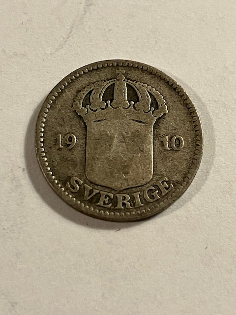 25 øre 1910 Sverige