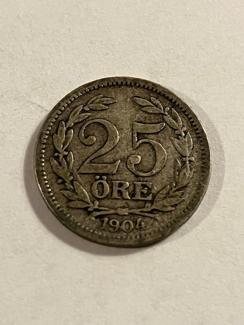 25 øre 1904 Sverige