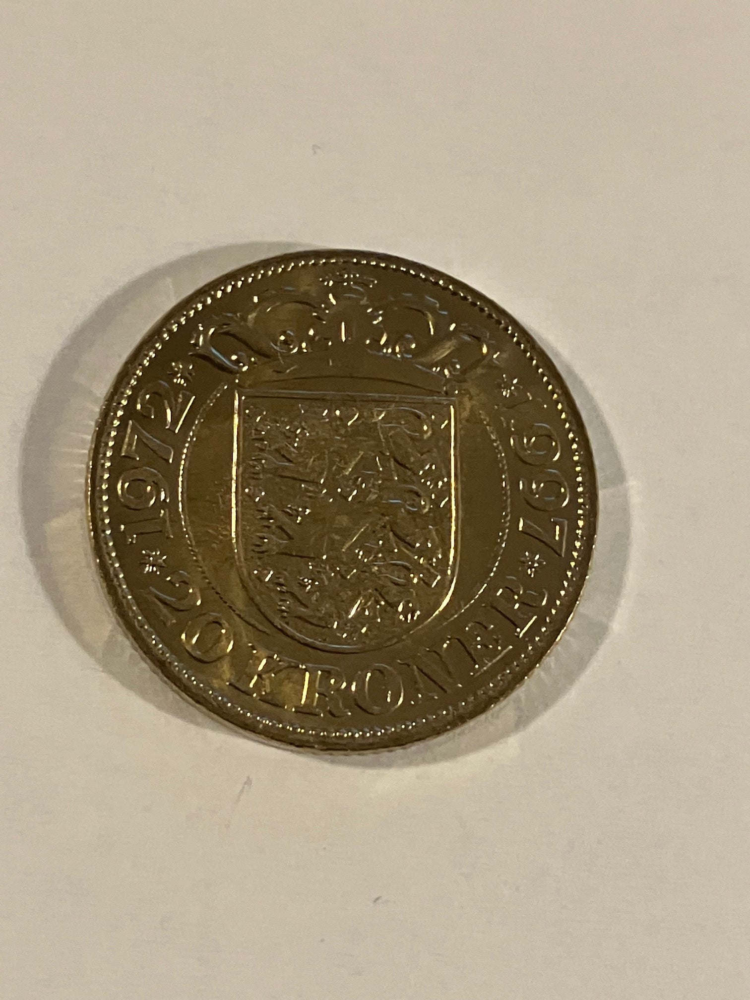 20 Kroner - Margrethe II 25-års regeringsjubilæum