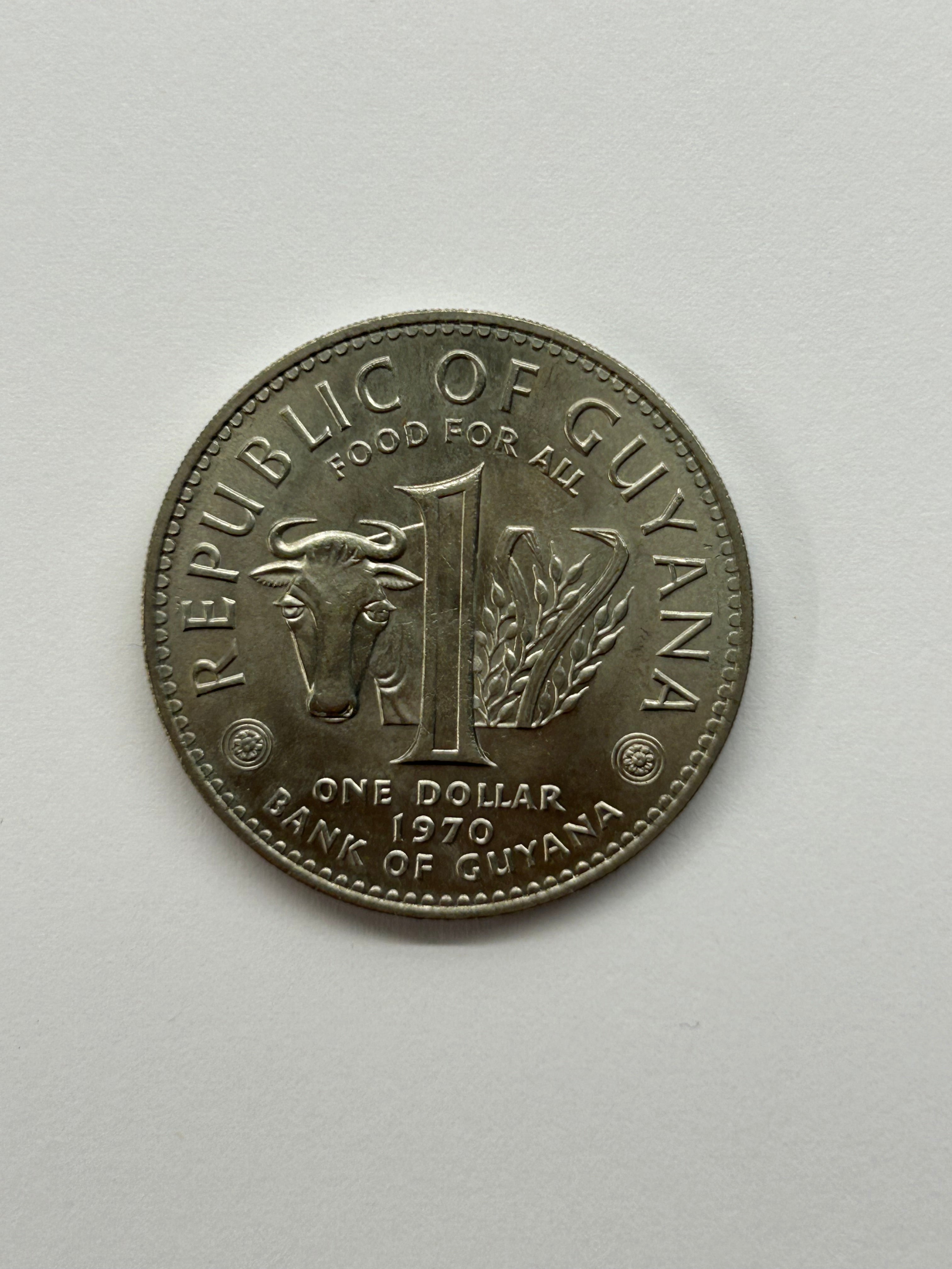 One Dollar Guyana 1970
