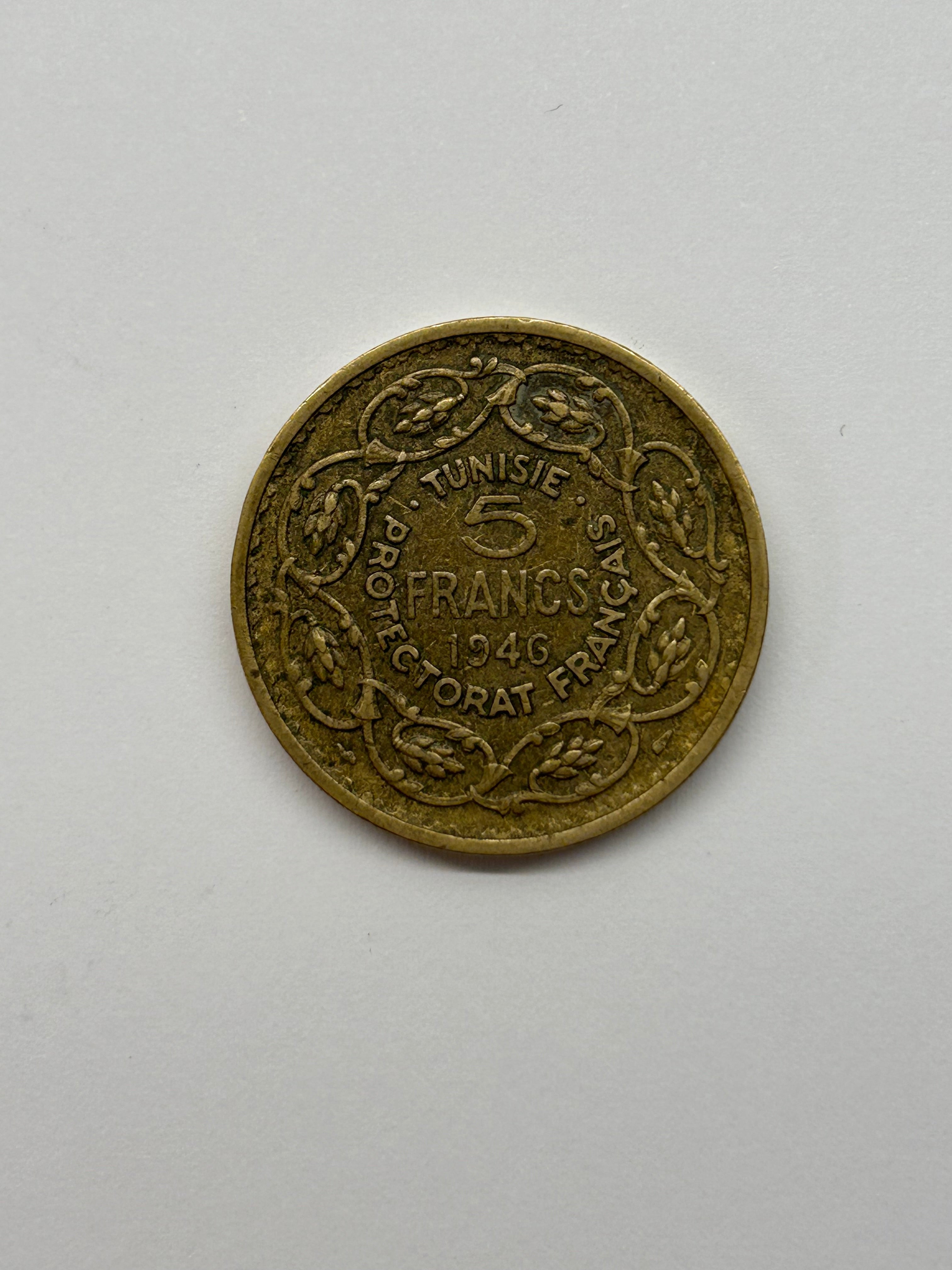 5 Francs Tunisie 1946