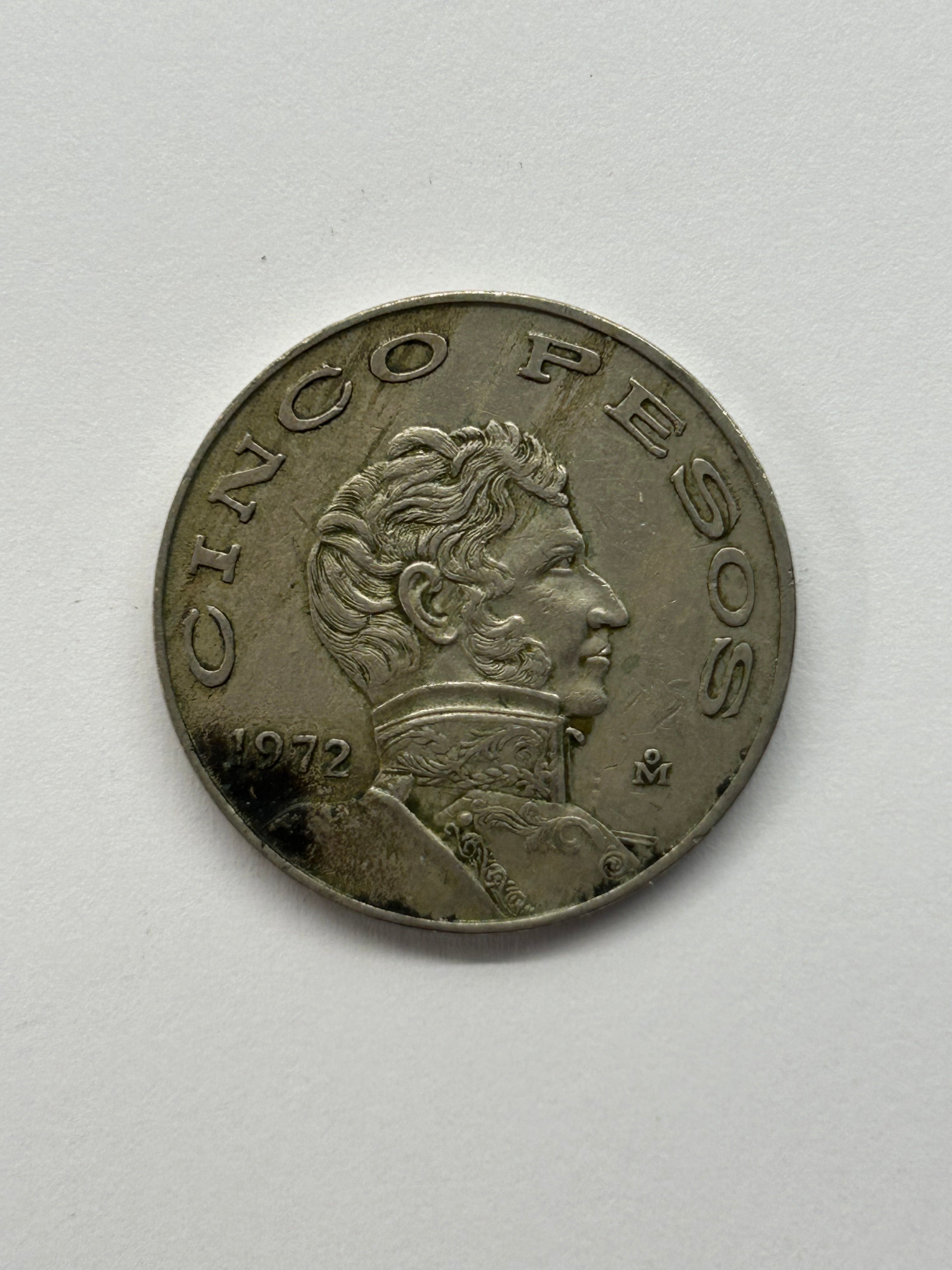 Cinco Pesos Mexico 1972