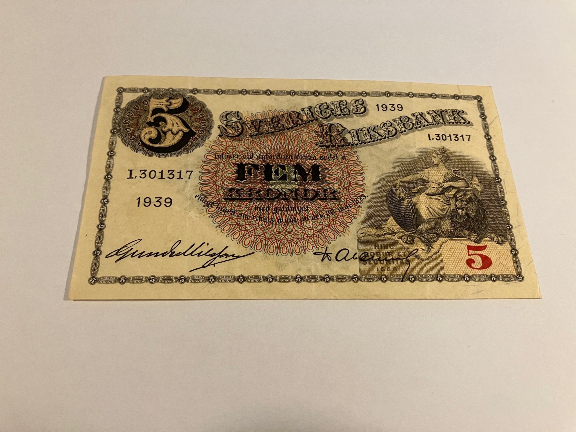 5 Kronor 1939 Sweden