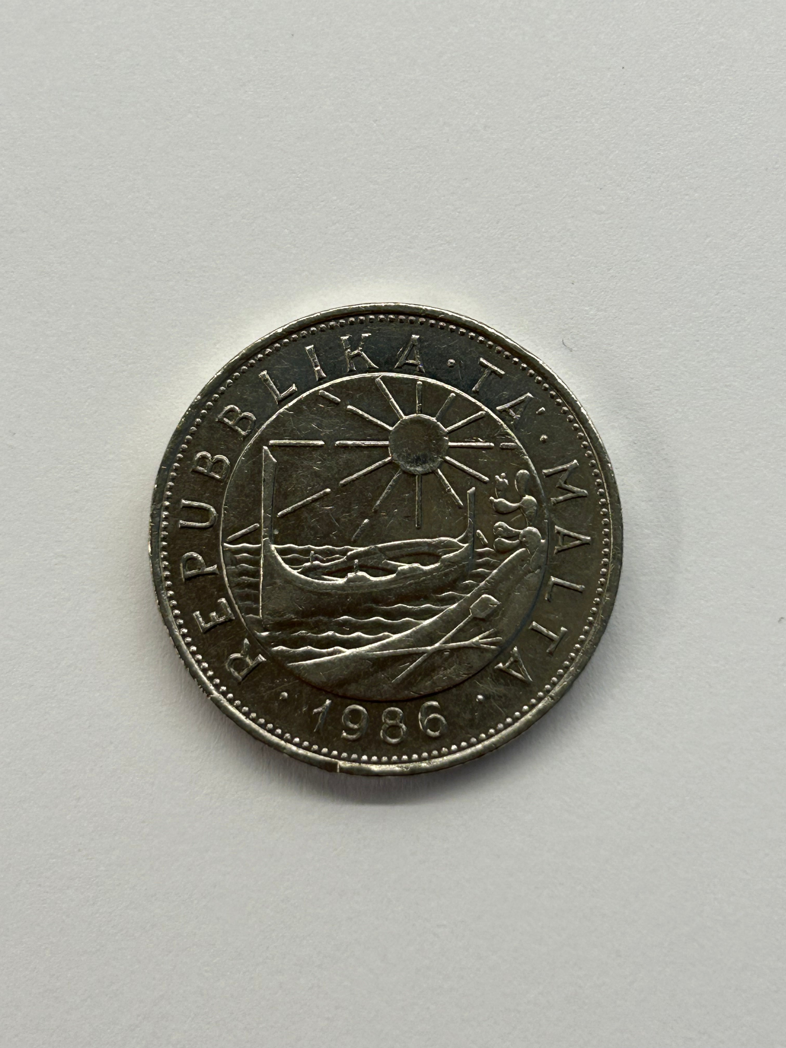 1 Lira Malta 1986