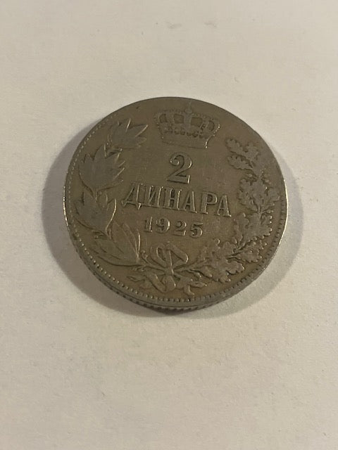 2 Dinara 1925 Yugoslavia