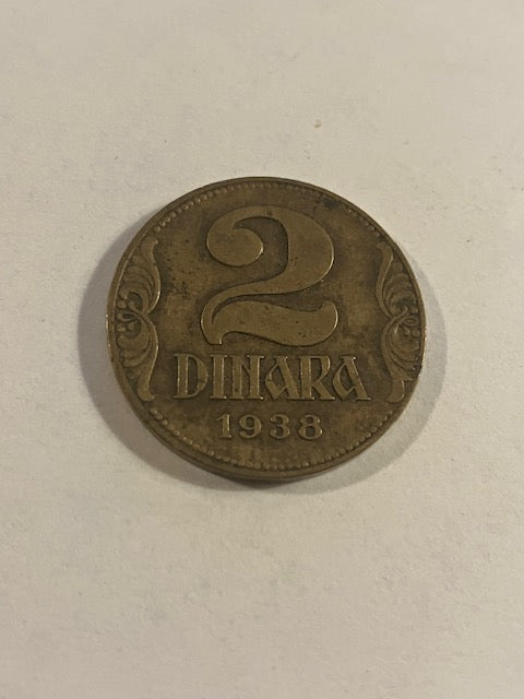 2 Dinara 1938 Yugoslavia