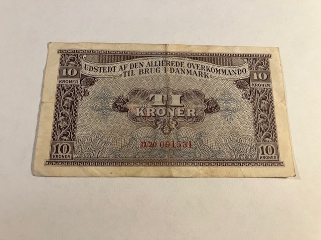 10 Kroner Den Allierede Overkommando Danmark