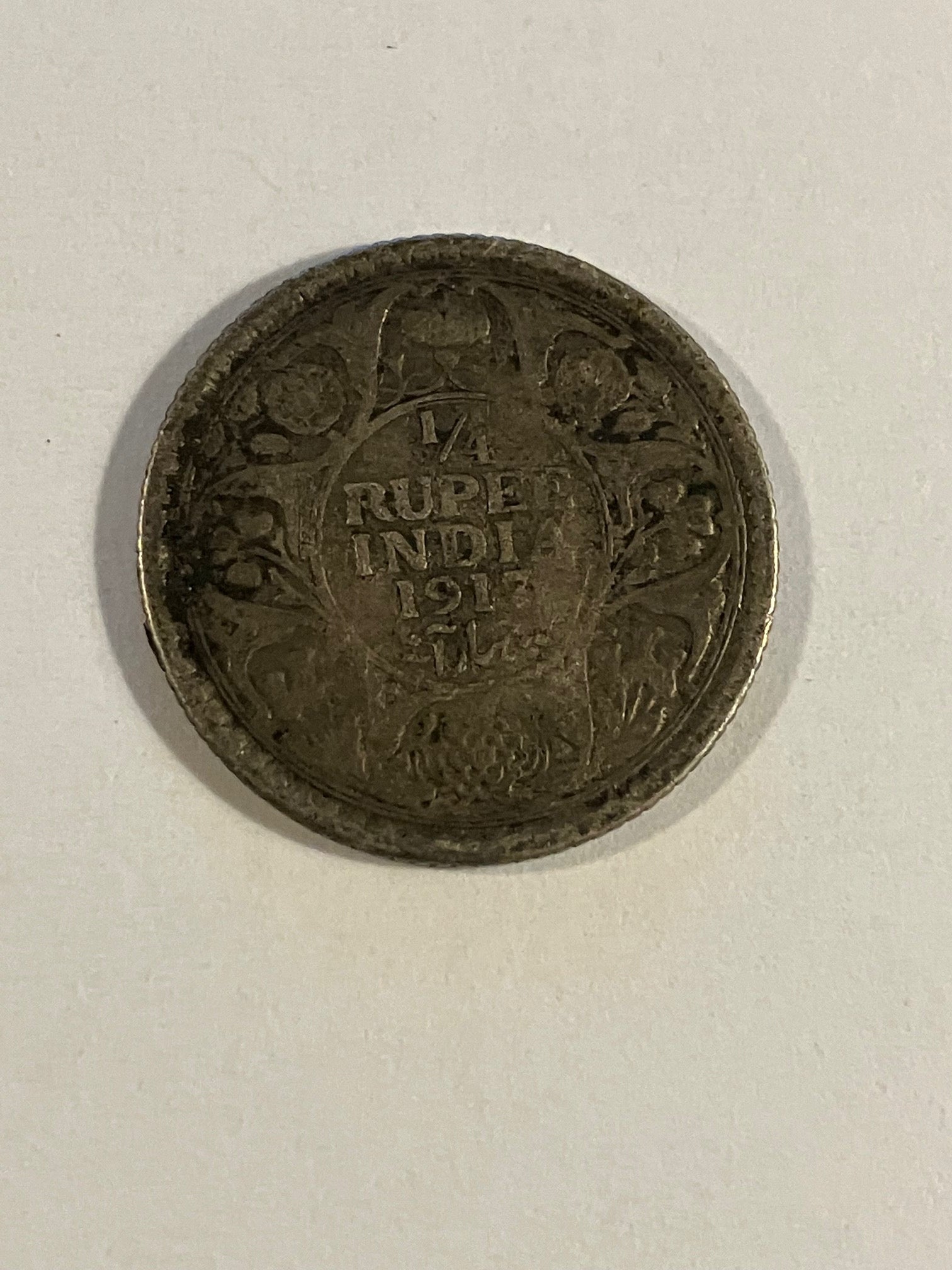 1/4 Rupee India 1917