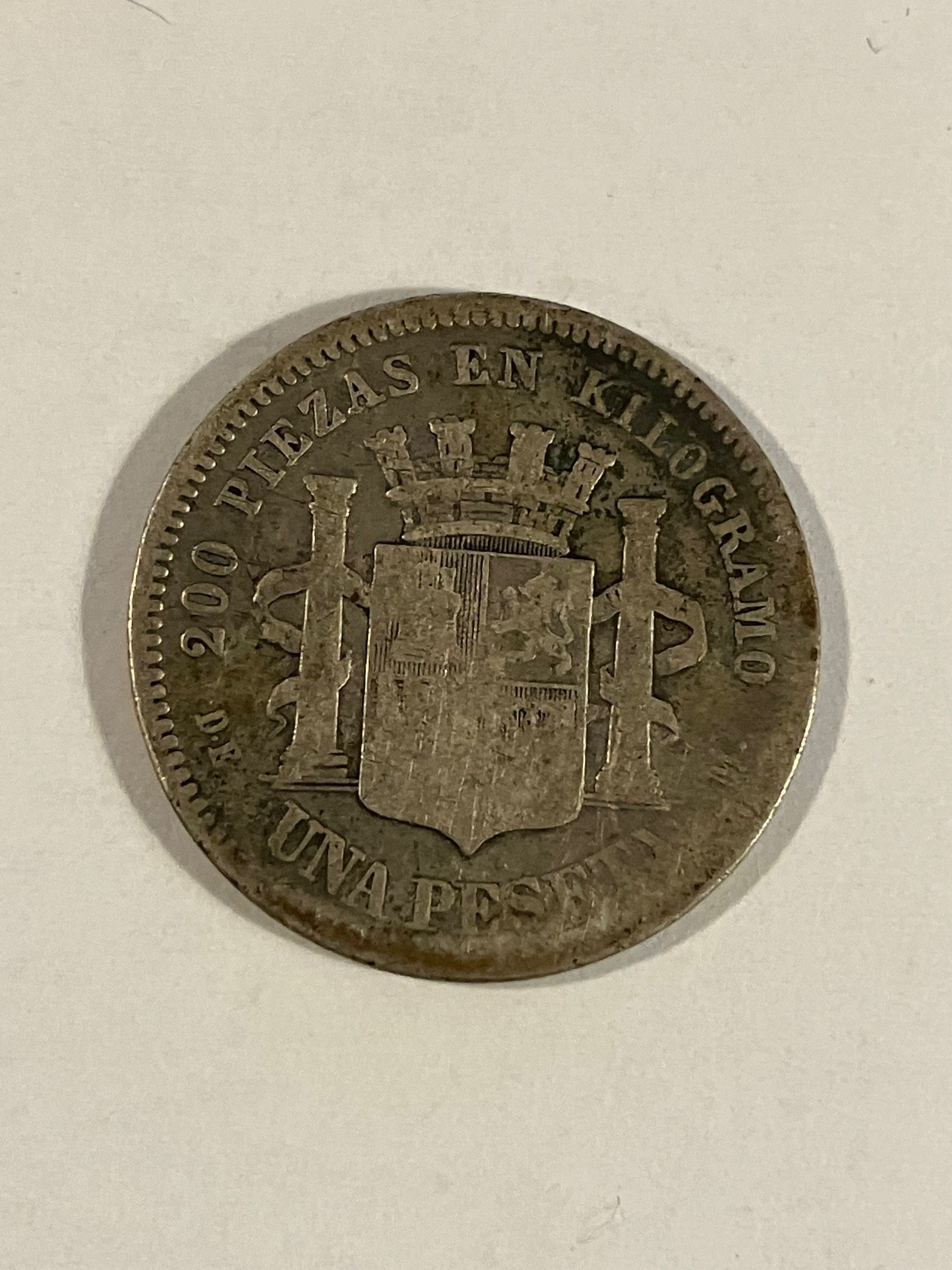 Una Peseta 1870 Spain
