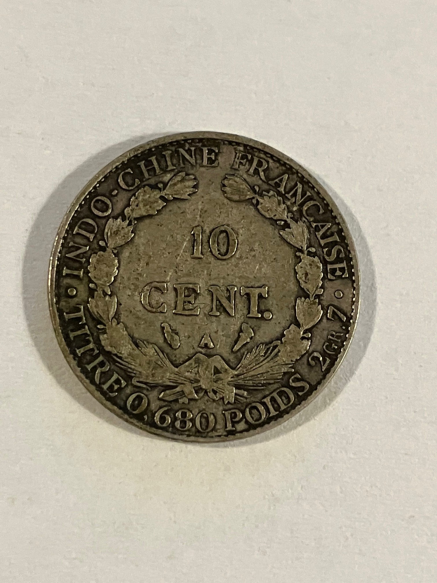 10 Cents French Indo-Chine 1922