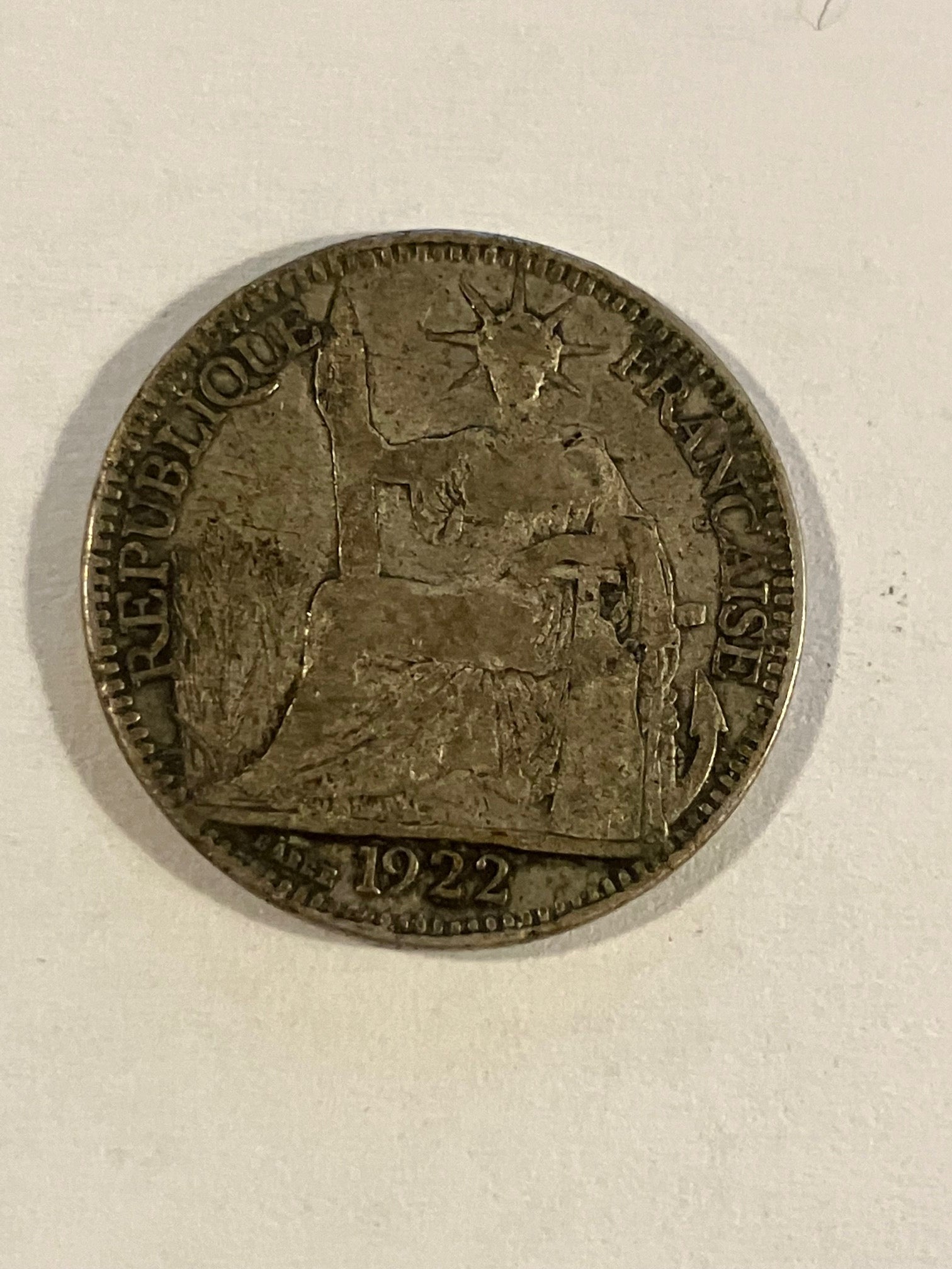 10 Cents French Indo-Chine 1922