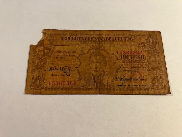 Un Peso Uruguay 1938