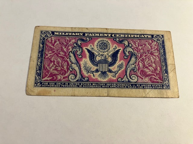 Military payment certificate Five Cents USA