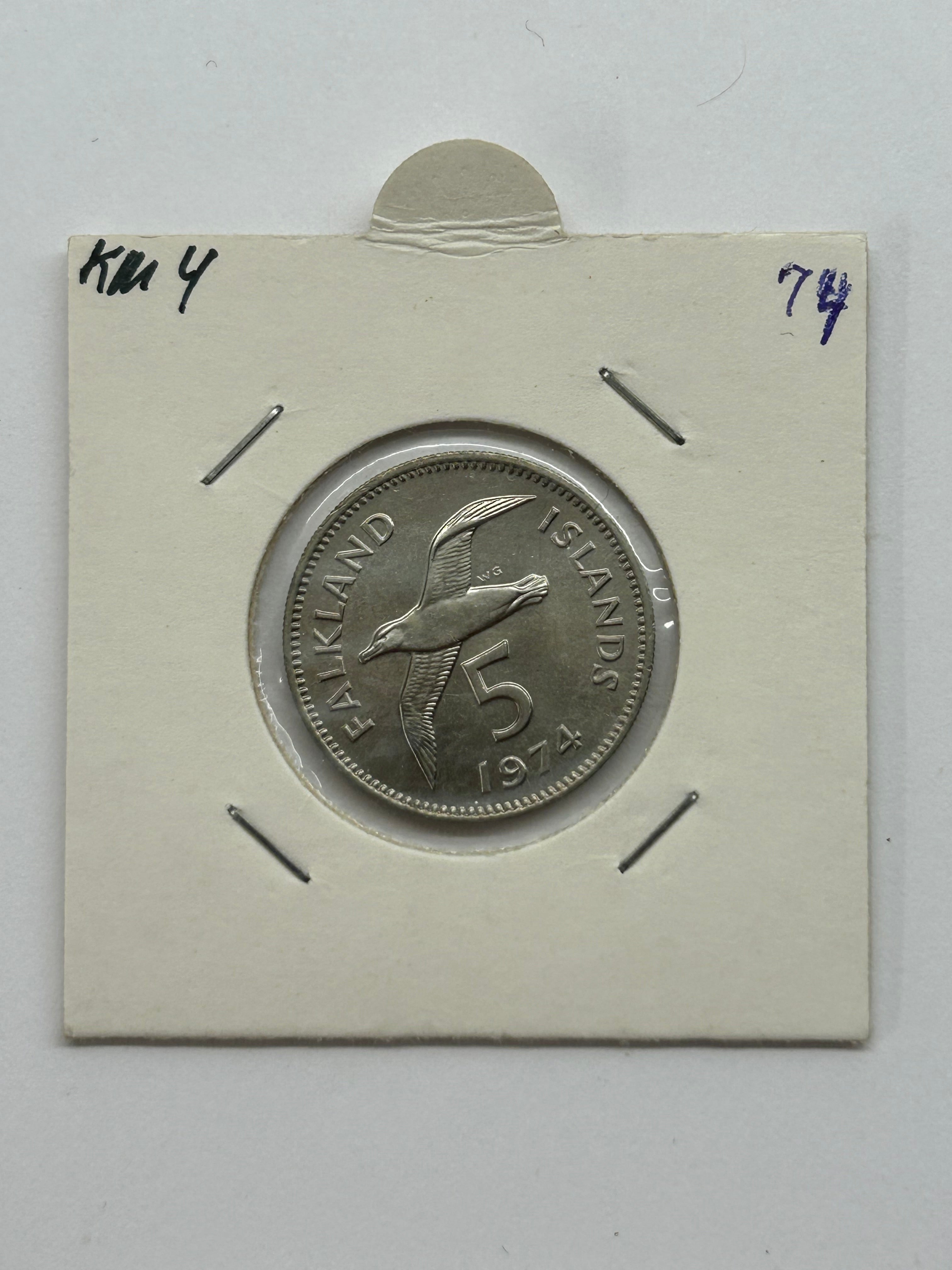 5 Pence Falkland Islands 1974