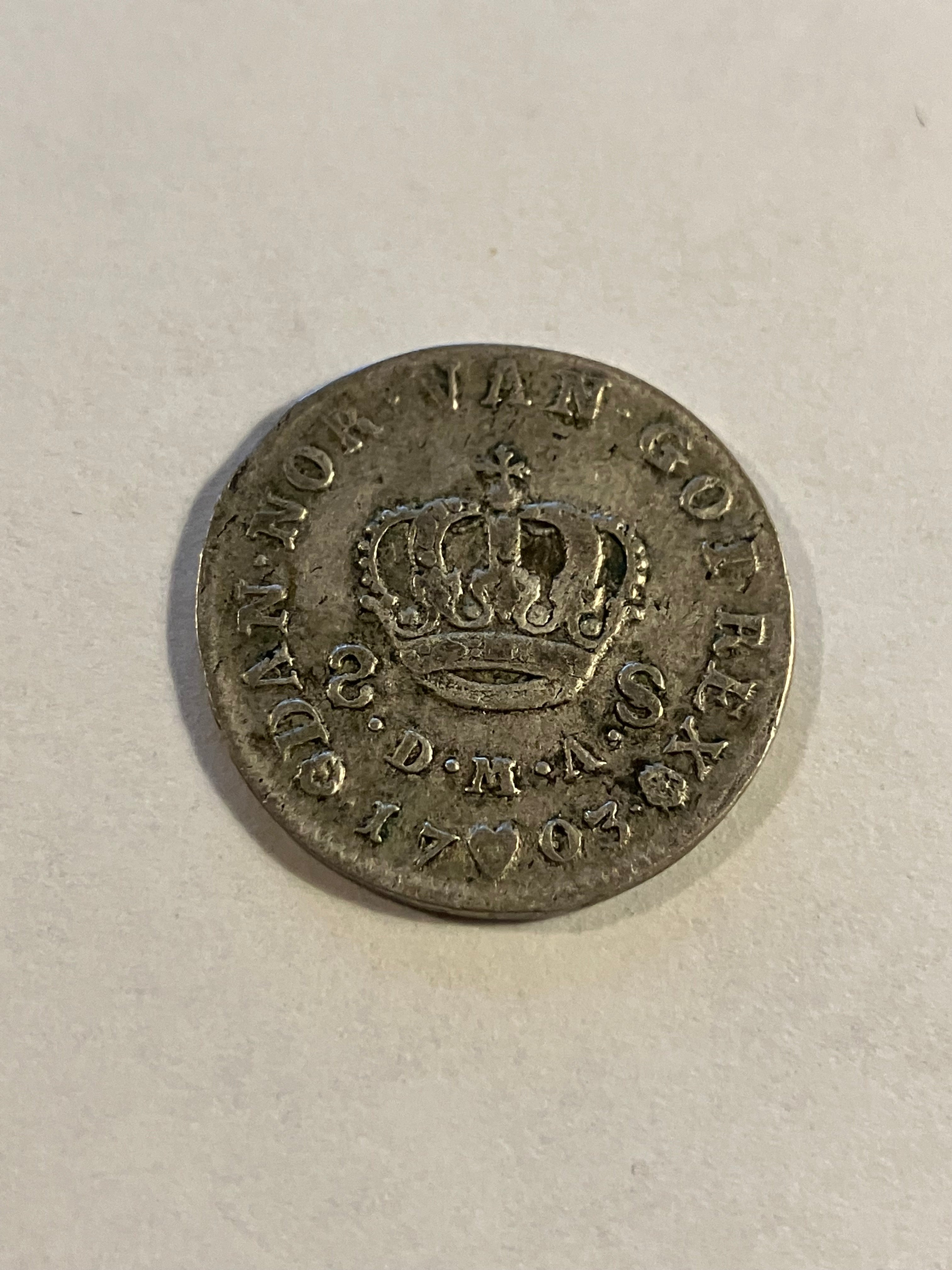 8 Skilling 1703 Danmark