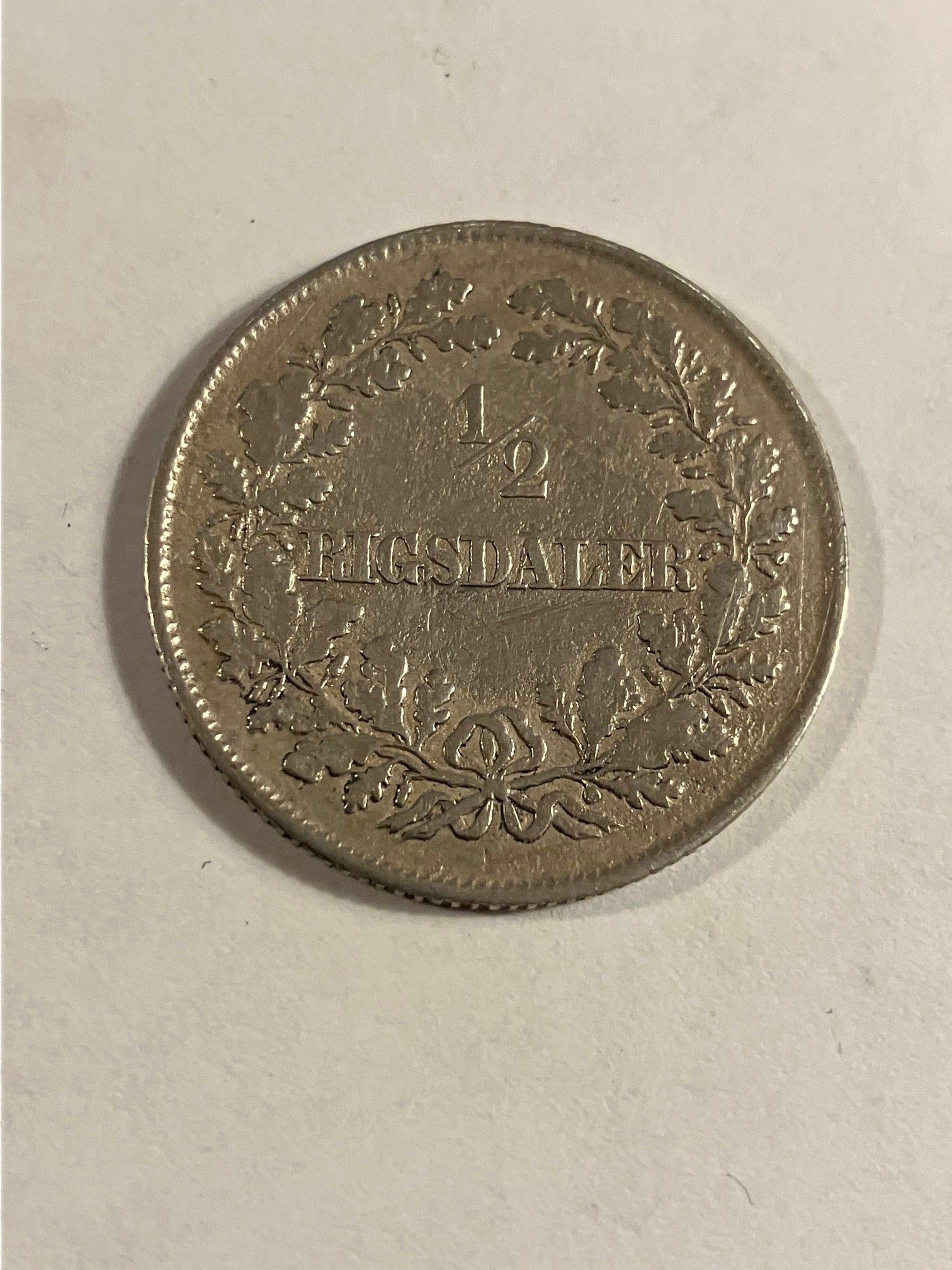 1/2 Rigsdaler 1855 VS - Renset?