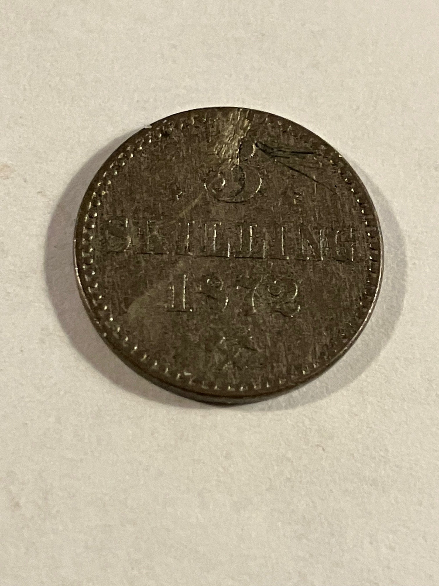 3 Skilling 1872 Norge