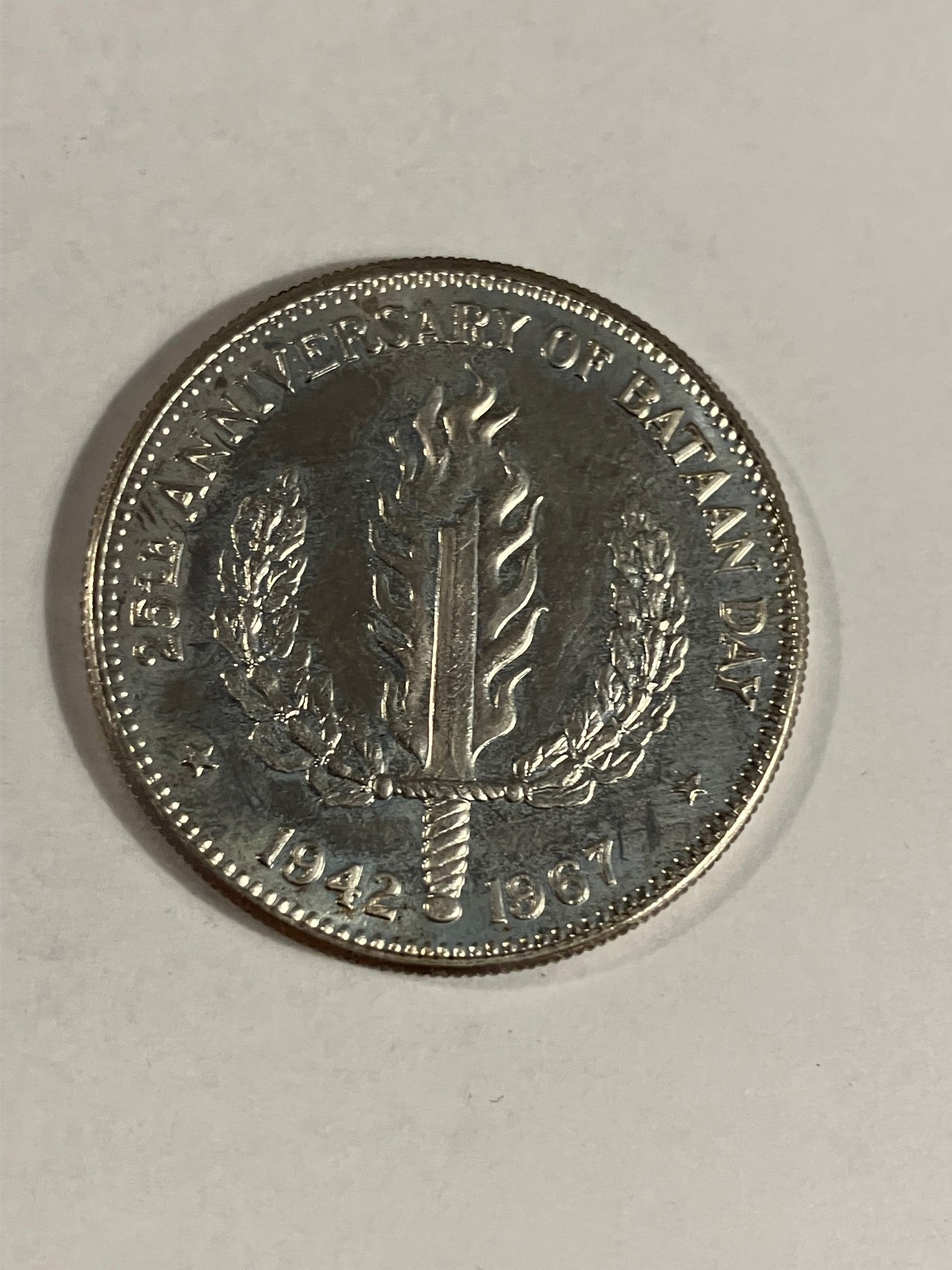 1 Peso Bataan Day - Philippines - Silver