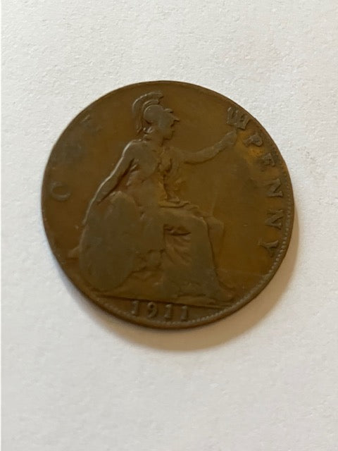 One Penny 1911 England