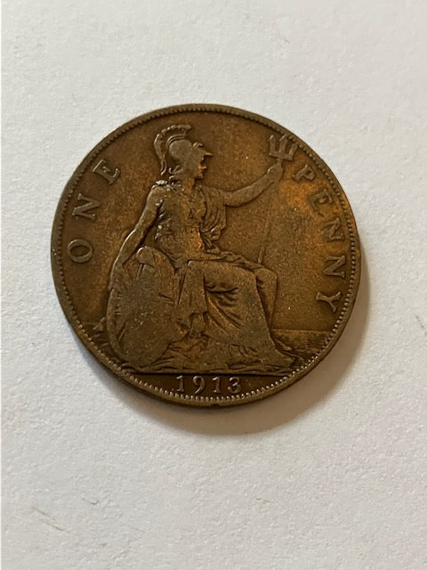 One Penny 1913 England