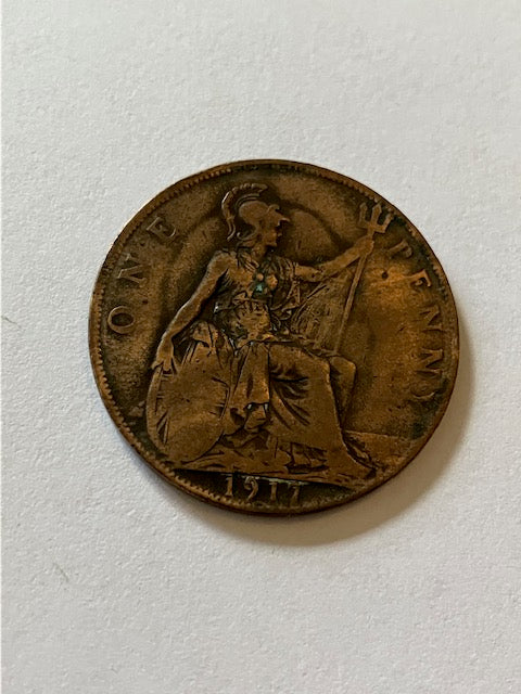 One Penny 1917 England