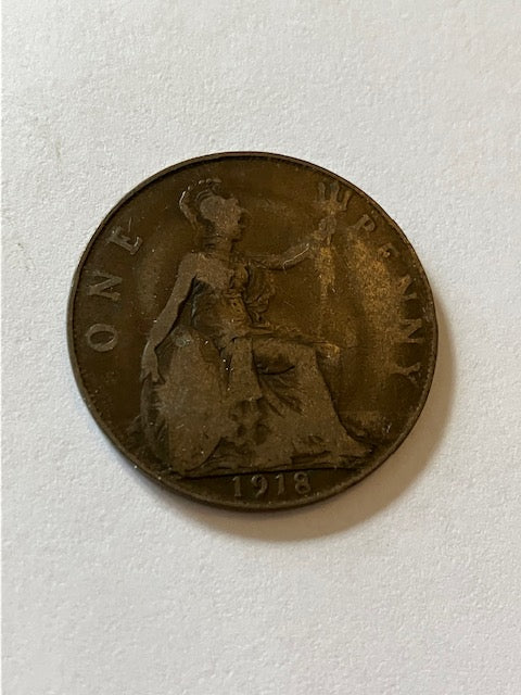 One Penny 1918 England