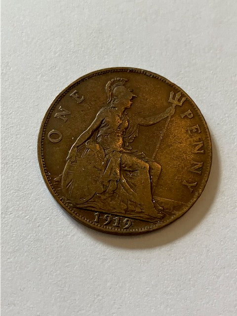 One Penny 1919 England