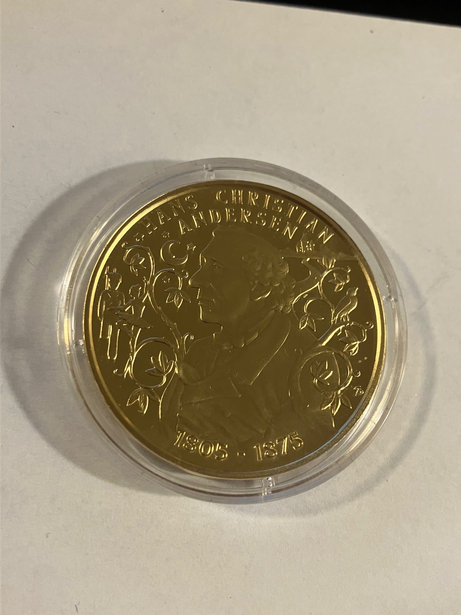 Fyrtøjet - H.C Andersen Medalje - Forgyldt med 24 karat guld